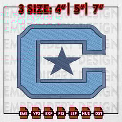 the citadel bulldogs embroidery files, ncaa d1 teams embroidery designs, ncaa bulldogs, machine embroidery pattern
