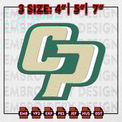 cal poly mustangs embroidery files, ncaa d1 teams embroidery designs, ncaa cal poly mustangs, machine embroidery pattern