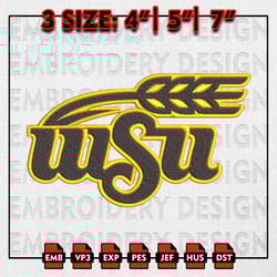 wichita state shockers embroidery files, ncaa d1 teams embroidery designs, wichita state, machine embroidery pattern