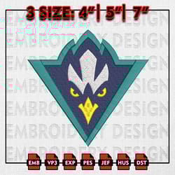 unc wilmington seahawks embroidery files, ncaa d1 teams embroidery designs, machine embroidery pattern