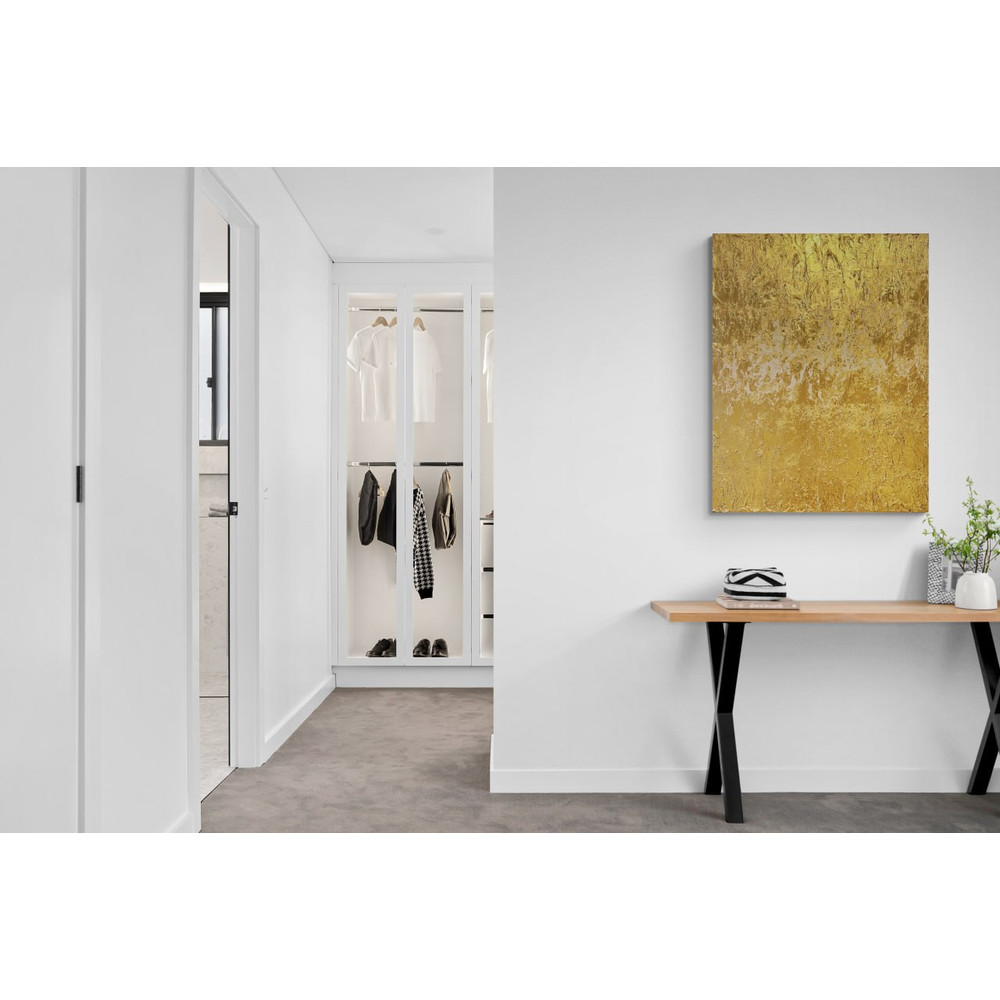 Gold Leaf Abstract Modern Acrylic Painting On Canvas Large Gold Leaf Abstract Painting Original Abs 3