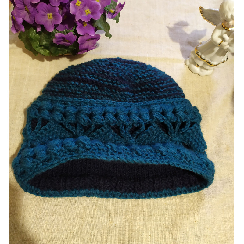 Colorful Beanie Hat Multicolor Bulky Handmade Women Boho Hat Crochet Winter Hat 5