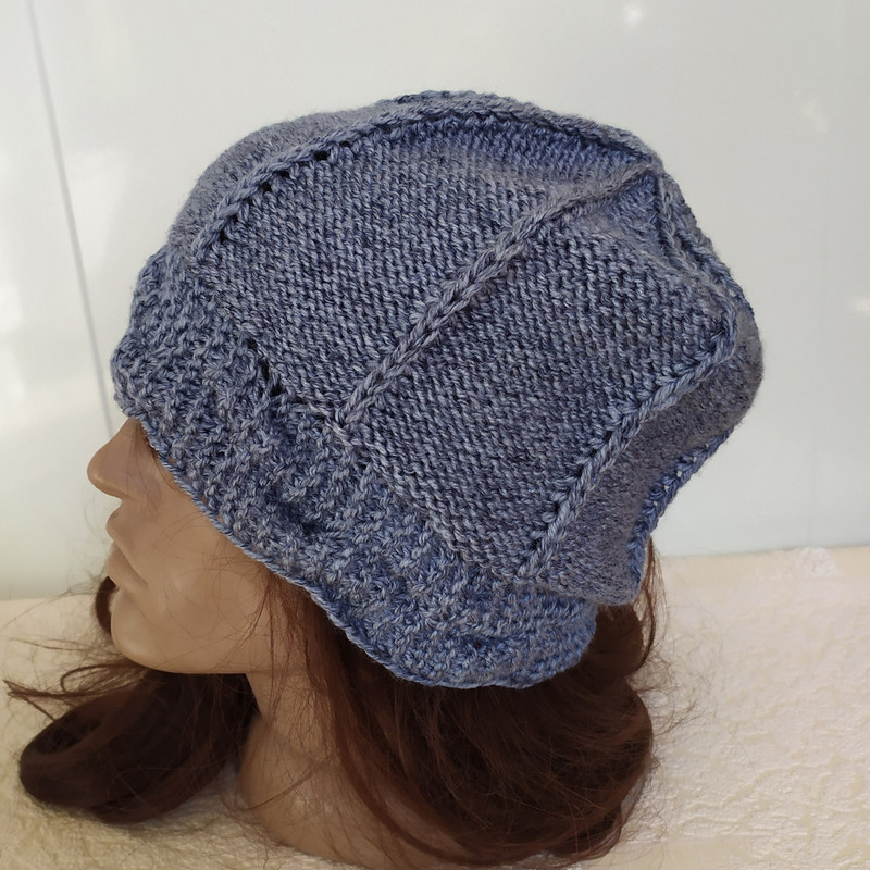 Womens Hat With Ties Melange Slouchy Beanie Knitted Colorful Hat FallWinter Beanie Outdoorsy Choose 4