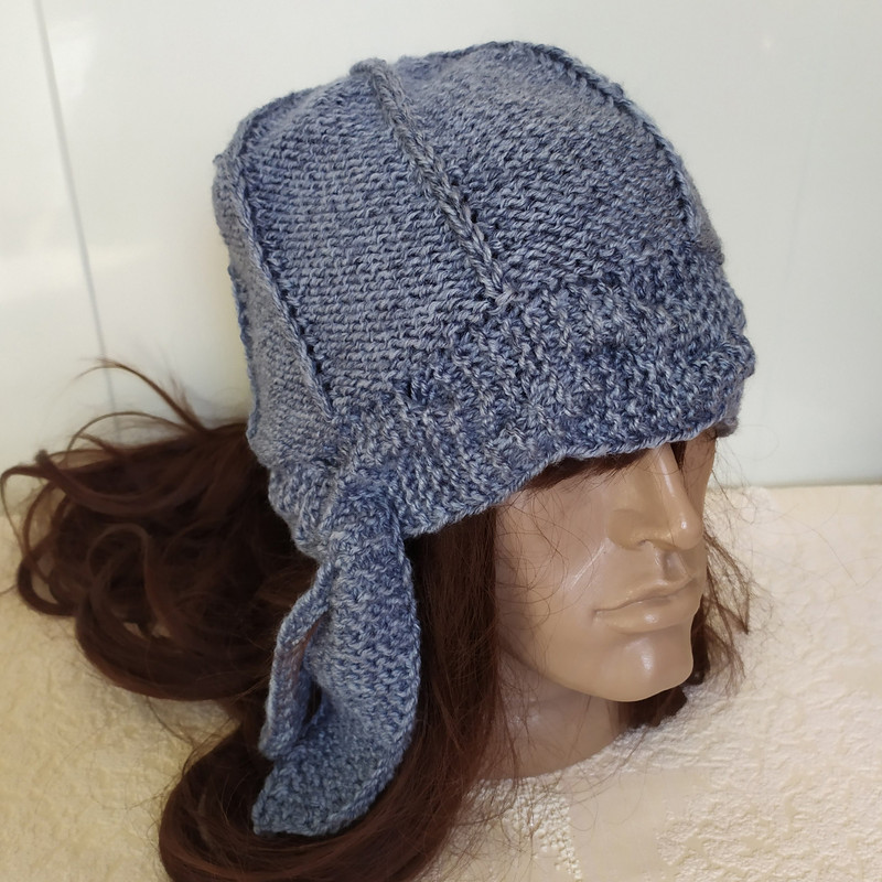 Womens Hat With Ties Melange Slouchy Beanie Knitted Colorful Hat FallWinter Beanie Outdoorsy Choose 5