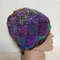 Colorful Beanie Hat Gradient Patchwork Hat Slouchy Hat Handknitted Women Multicolor Beanie Winter W 1