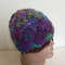 Colorful Beanie Hat Gradient Patchwork Hat Slouchy Hat Handknitted Women Multicolor Beanie Winter W 2