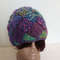 Colorful Beanie Hat Gradient Patchwork Hat Slouchy Hat Handknitted Women Multicolor Beanie Winter W 3
