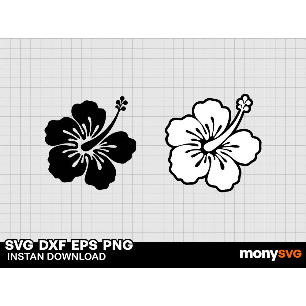 Hibiscus Silhouette SVG 0