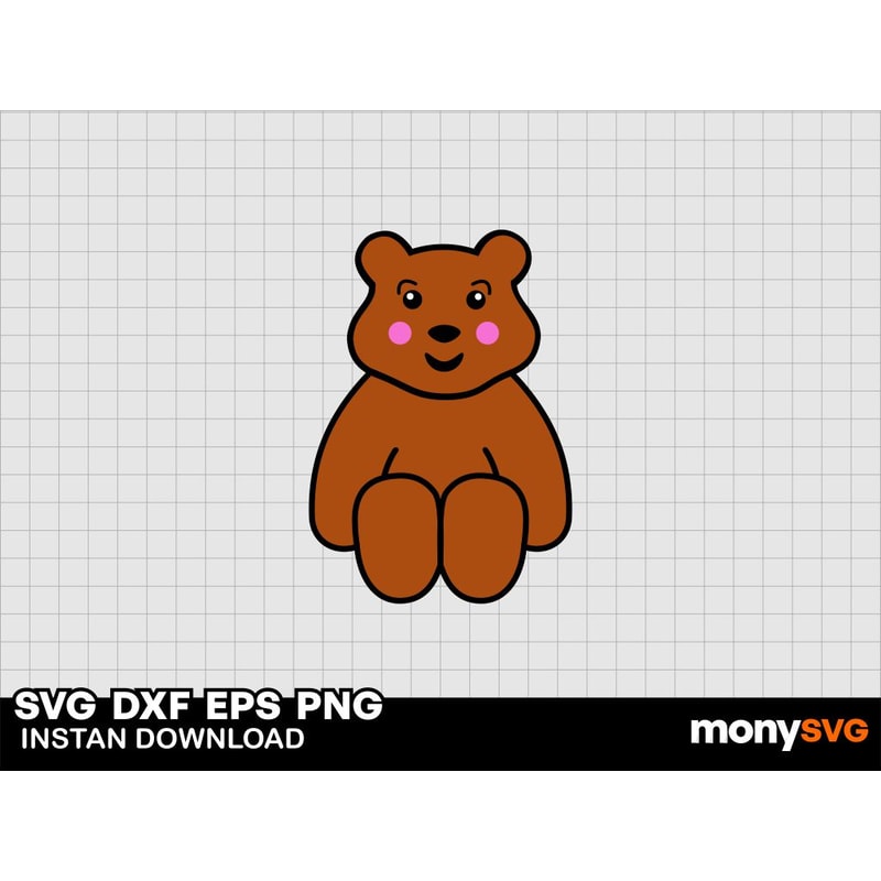 Pudsey Bear Blush SVG 0