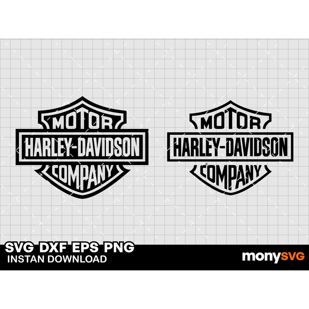 Harley Davidson Logo Silhouette SVG 0