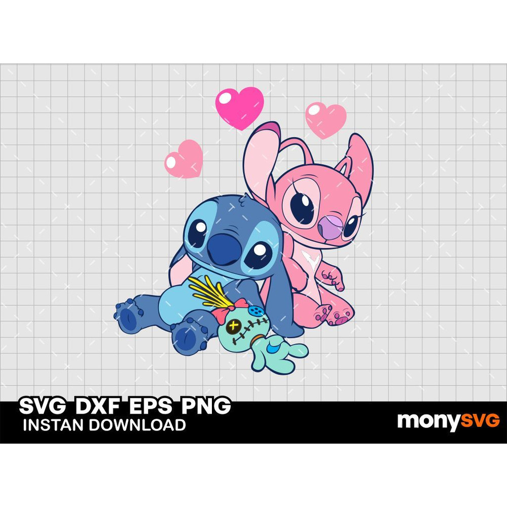 Angel Stitch Valentine SVG 0