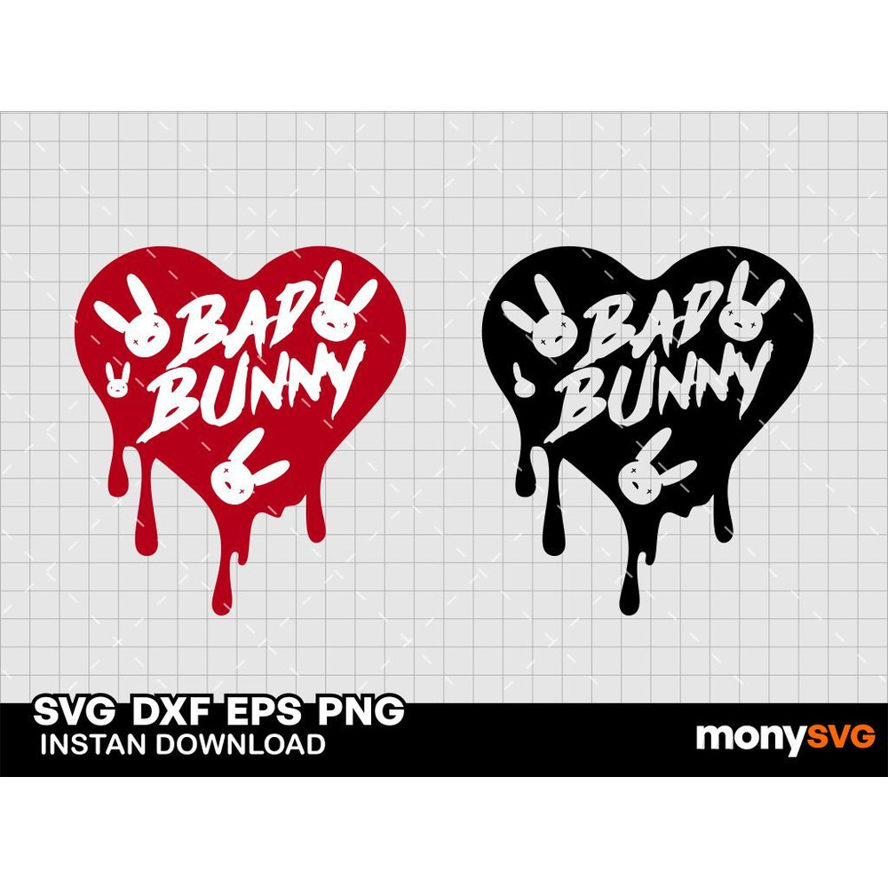 Bad Bunny Logo Drip SVG 0