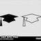Graduate Cap Silhouette SVG 0
