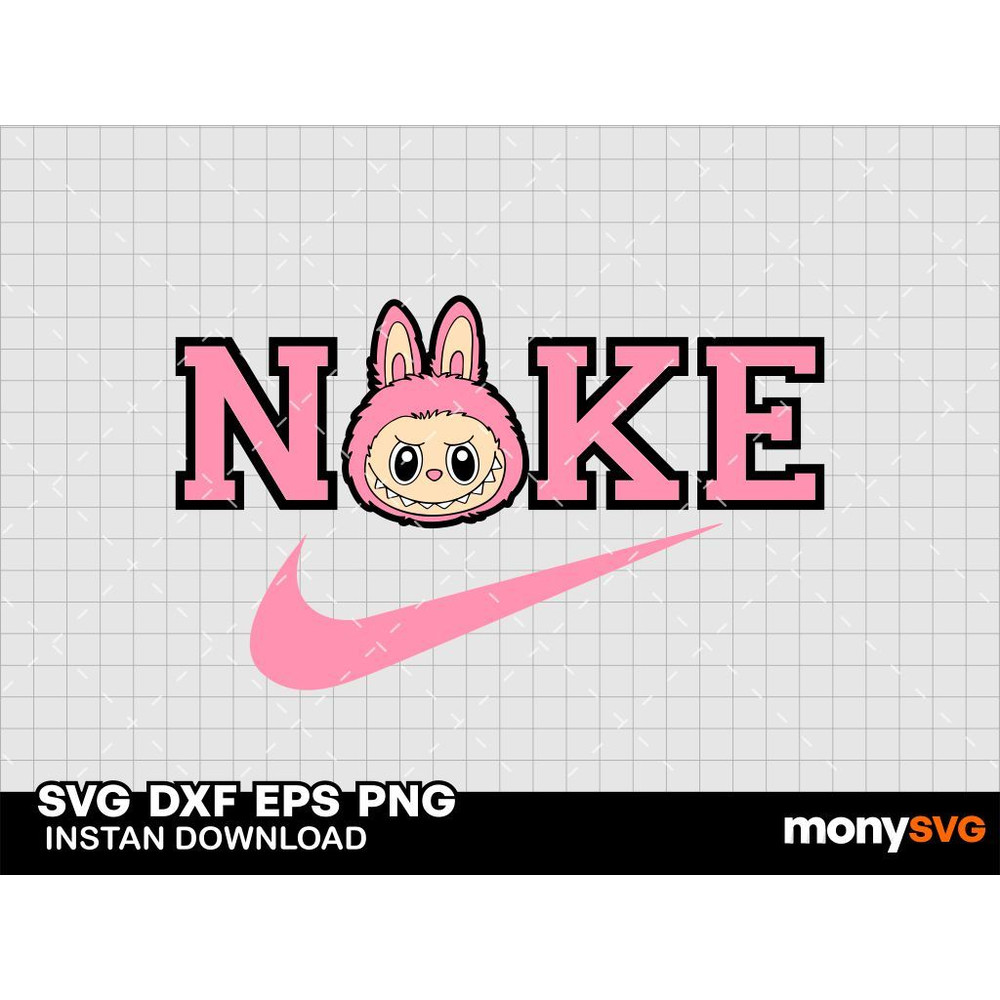 Labubu Nike Head SVG 0