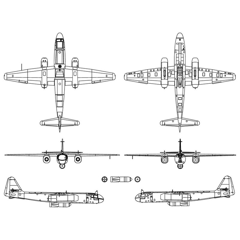 10 Arado Ar 234 B 3 View Svg Vector File 0