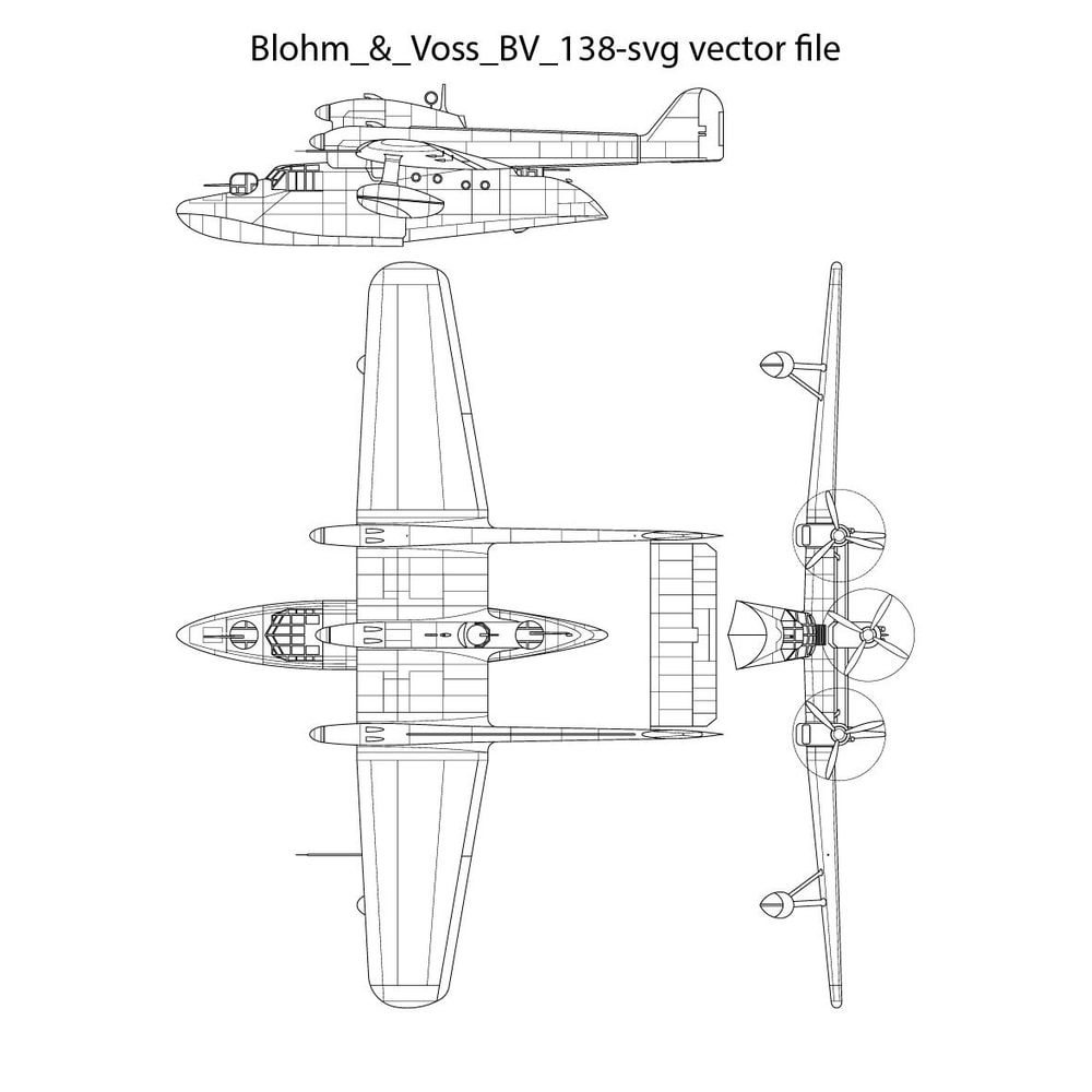 Blohm Voss BV 138 Svg Vector File 0