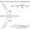 Boeing B 47A Stratojet 3 View Line Art Svg Vector File 0