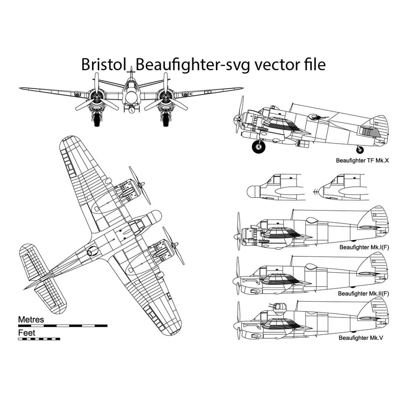 Bristol Beaufighter Svg Vector File 0