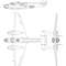Caproni Ca 135 Bis 3 View Line Drawing Svg Vector File 0