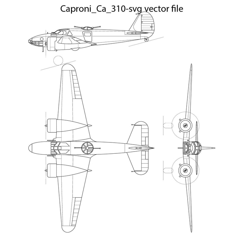 Caproni Ca 310 Svg Vector File 0