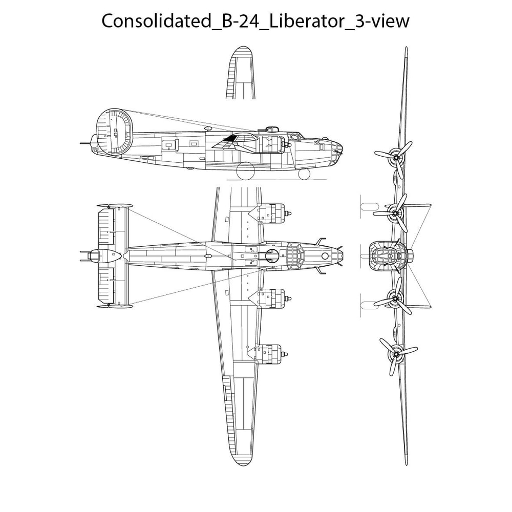 Consolidated B 24 Liberator 3 View 0