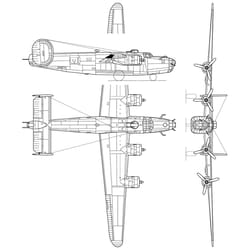 consolidated b 24 liberator 3 view