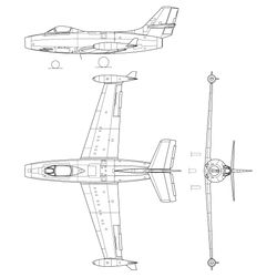 dassault ouragan 3 view svg vector file