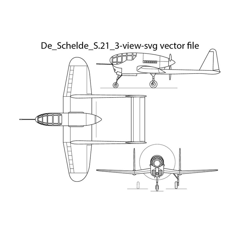 De Havilland Venom NF 3 3 View Line Drawing Svg Vector File 0