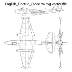 english electric canberra svg vector file