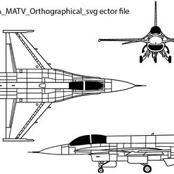 f16 vista matv orthographical svg ector file