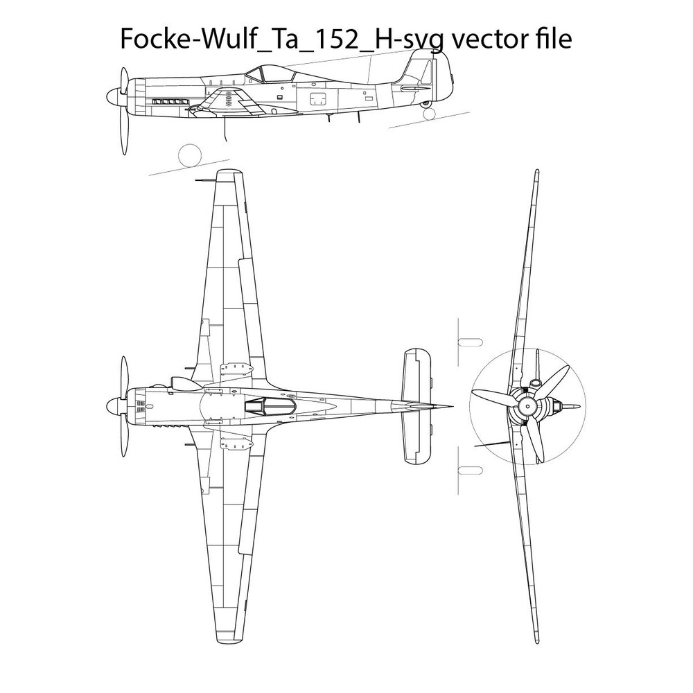 Focke Wulf Ta 152 H Svg Vector FileNew Folder 0