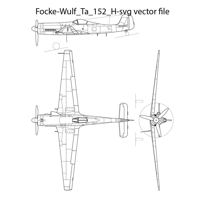 Focke Wulf Ta 152 H Svg Vector FileNew Folder 0