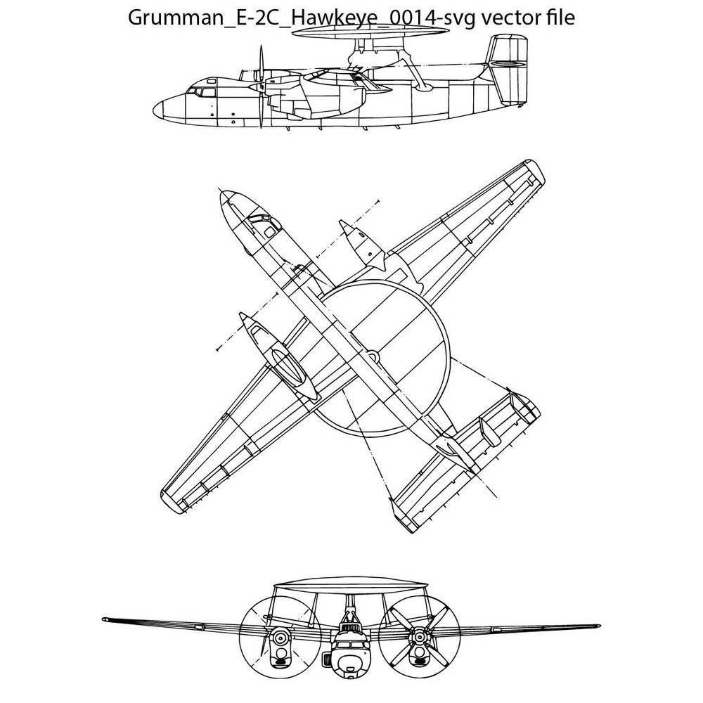 Grumman E 2C Hawkeye 0014 Svg Vector File 0