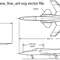 Grumman X 29 3view Line Art Svg Vector File 0