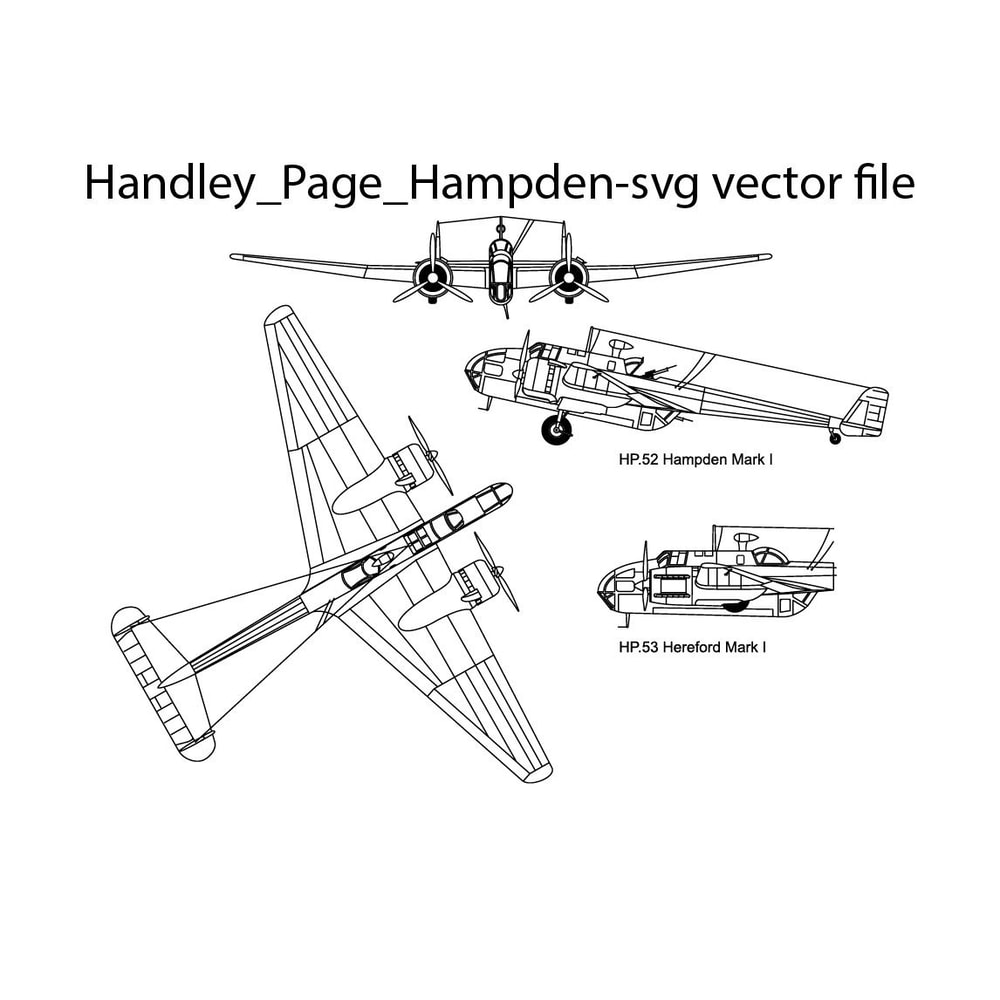 Handley Page Hampden Svg Vector File 0