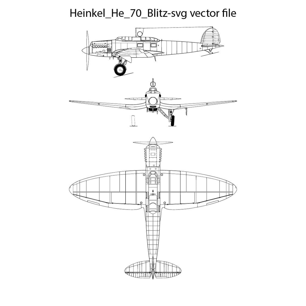 Heinkel He 70 Blitz Svg Vector File 0