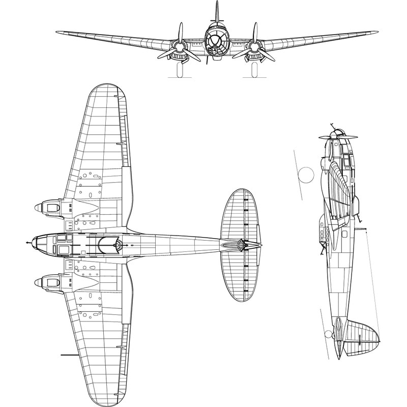 Heinkel He 119 V4 3view 0