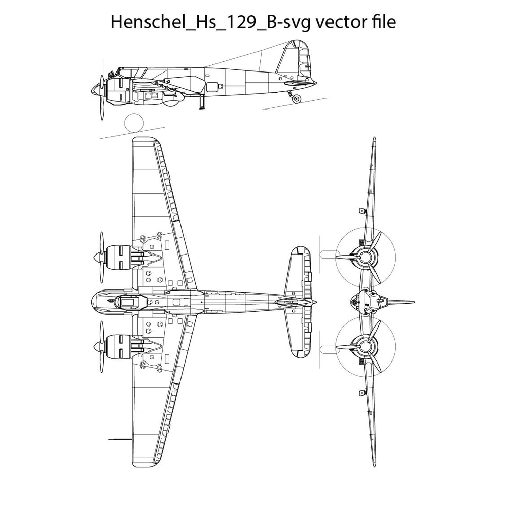Henschel Hs 129 B Svg Vector File 0
