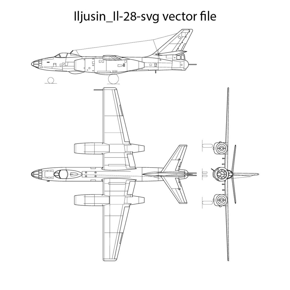 Iljusin Il 28 Svg Vector File 0