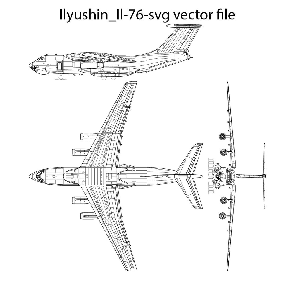Ilyushin Il 76 Svg Vector File 0