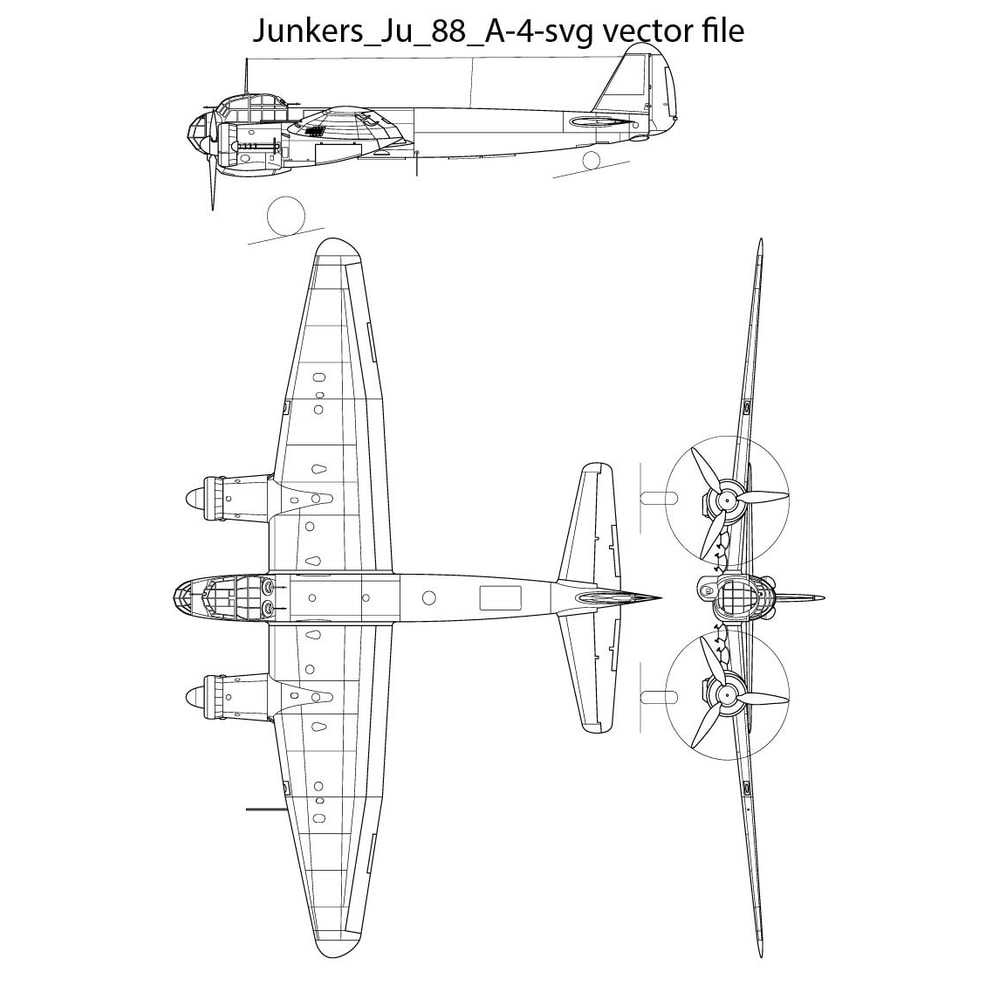 Junkers Ju88 A4 Svg Vector File 0