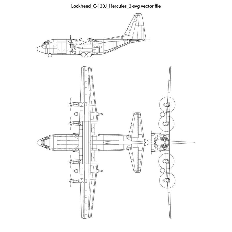 LockheednC130J Hercules 3svg Vector File 0