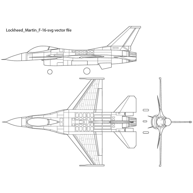 Lockheed Martin F16 Svg Vector File 0