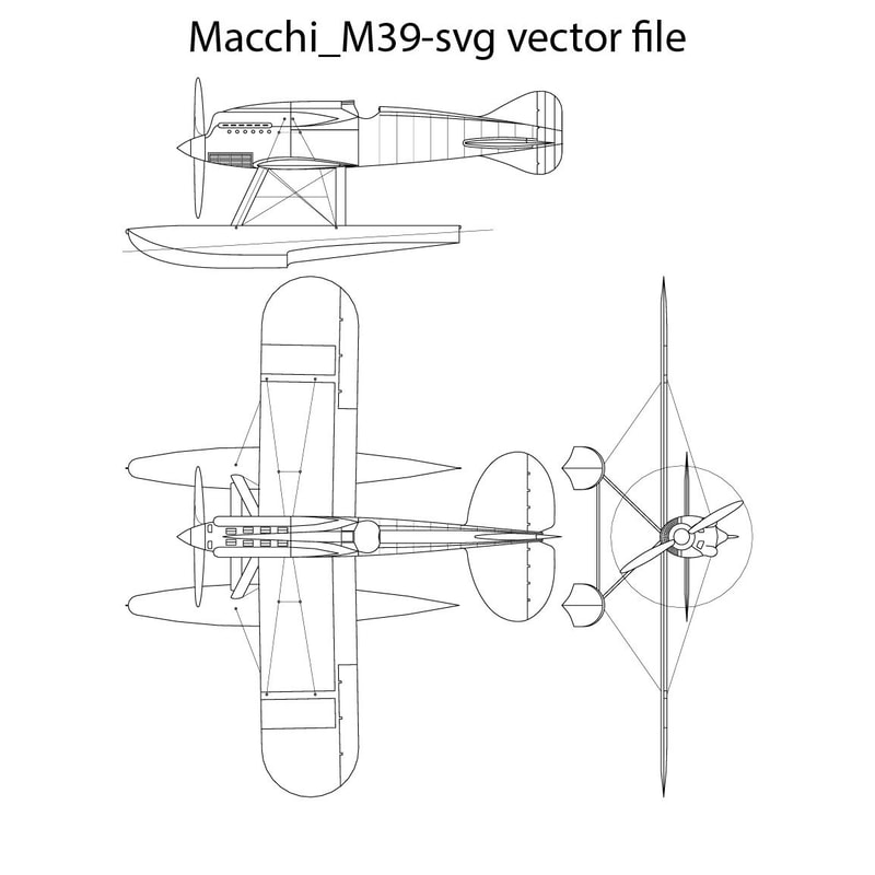 Macchi M39 Svg Vector File 0