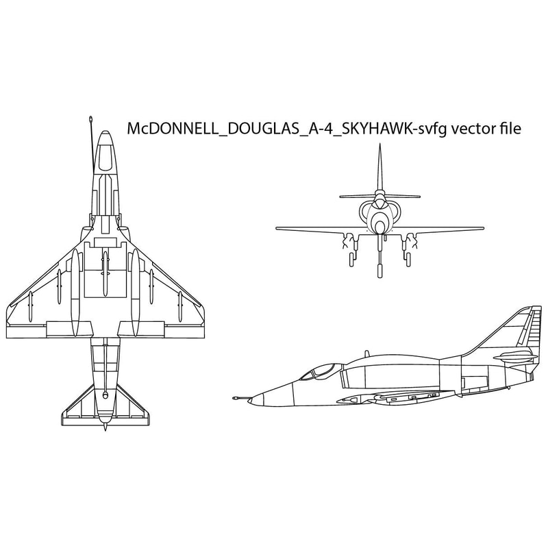 McDONNELL DOUGLAS A4 SKYHAWK Svg Vector File 0