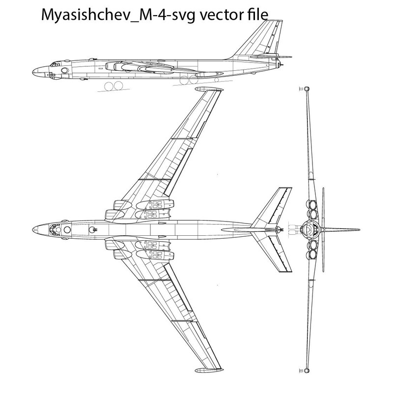 Myasishchev M4 Svg Vector File 0