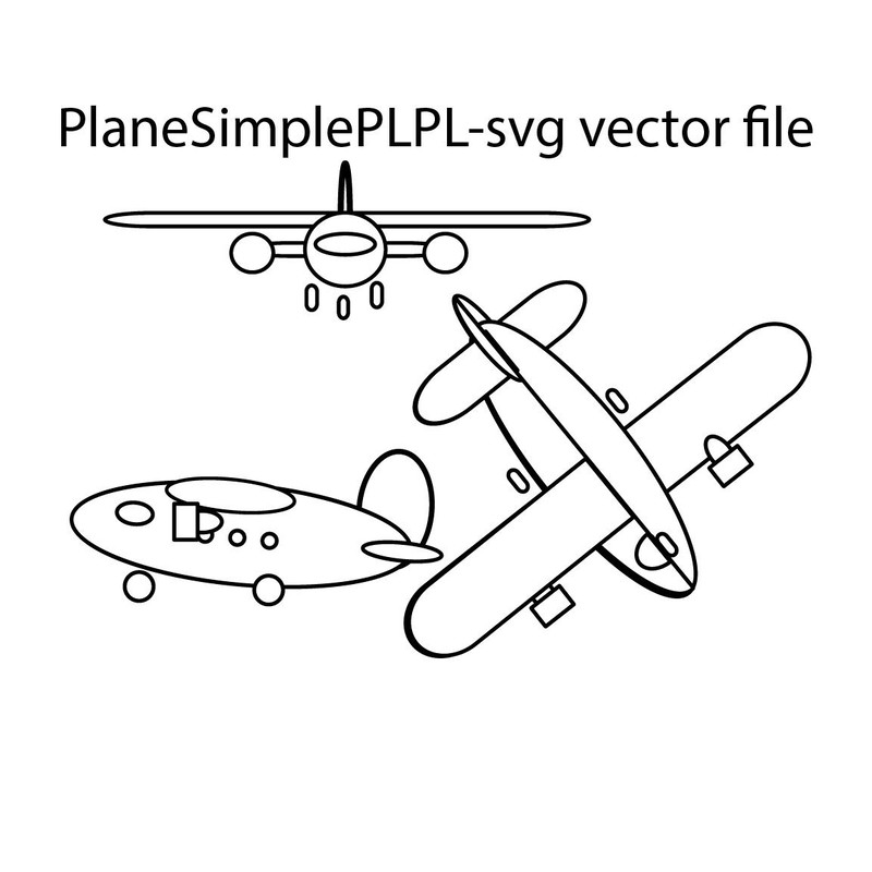 Plane Simple PLPL Svg Vector File 0
