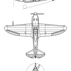 reggiane re.2001 3view svg vector file