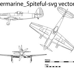 supermarine spiteful svg vector file