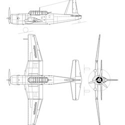 vultee a35 vengeance 3view svg vector file